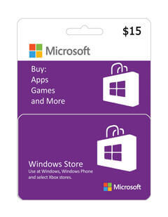 گیفت کارت مایکروسافت و ایکس باکس 15 دلاری
