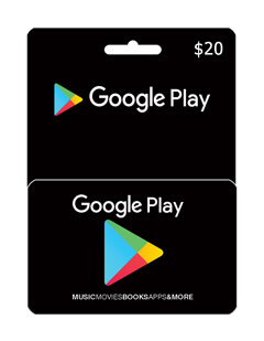 گیفت کارت 20 دلاری گوگل پلی