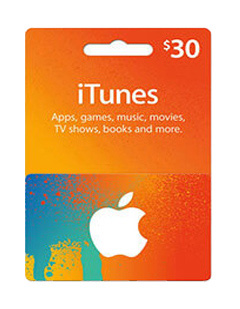itunes ۳0$ giftcard